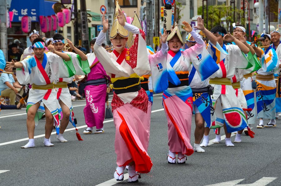 Awa Odori dance at Iris Festival - Japan by web