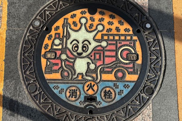 Manhole cover in Yokosuka City, Japan